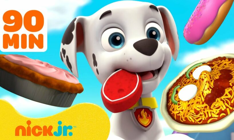 PAW Patrol Yummy Food Adventures & Rescues! 🍕 w/ Marshall | 90 Minutes | Nick Jr.