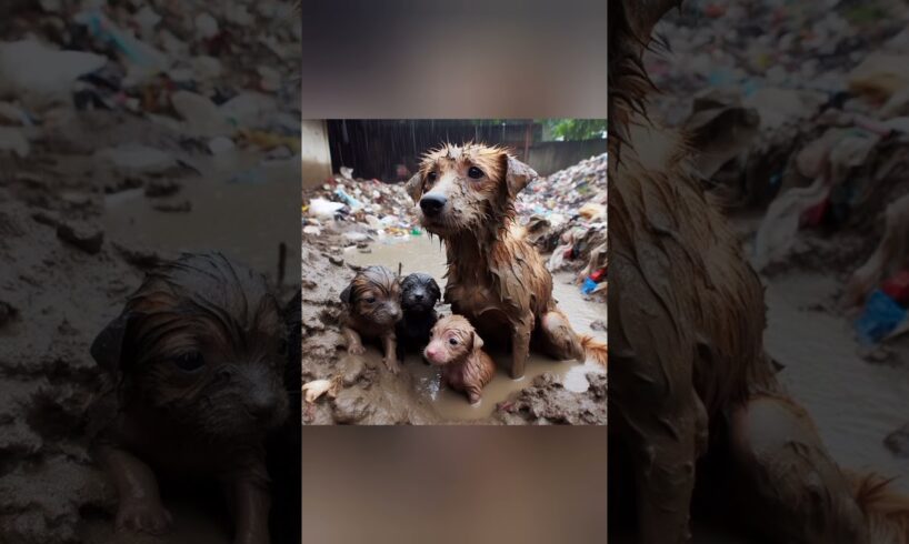 Toddler rescues puppy in mud 64