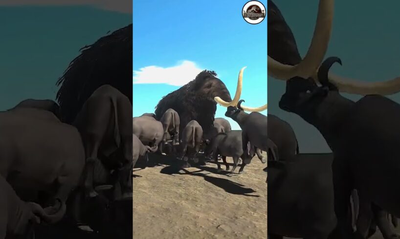 dimag Elephant 🐘 aur buffaloes fight 😱😱 #shorts #fighting