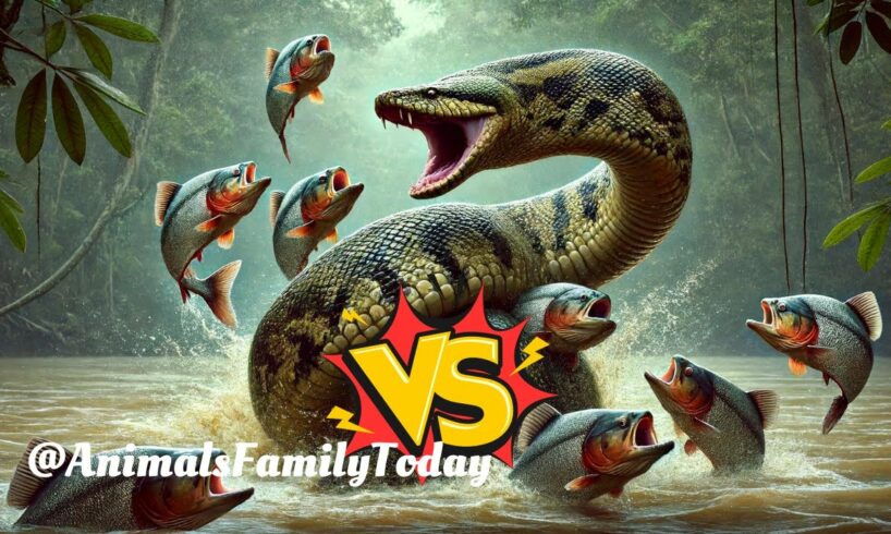 🐟🆚🐍 Epic Animal Fights: Piranha vs. Anaconda 🌊🌴 | Animals Showdown #animalbattles #piranha #anaconda