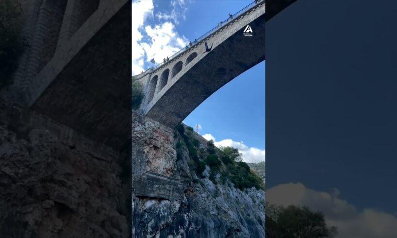 Experience this breathtaking plunge from Pont Neuf, France