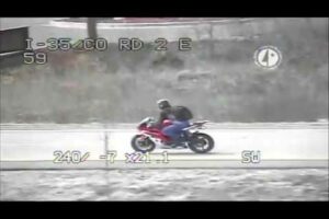 Fatal high speed motorcycle crash. Police chase