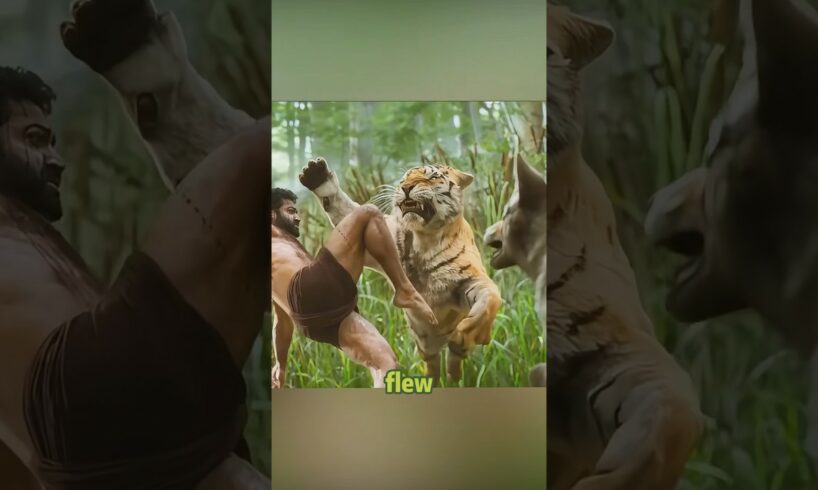 Fierce man fights tiger