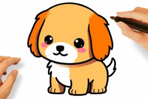 HOW TO DRAW A PUPPY DOG KAWAII EASY 🐶