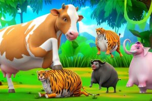 Heroic Giant Cow Saves Buffalo from Tiger Attack | Magical Animal Rescues 2024