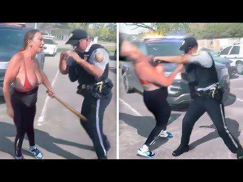 Karen Gets KNOCKED OUT COLD After POWER PUNCH From Cop!