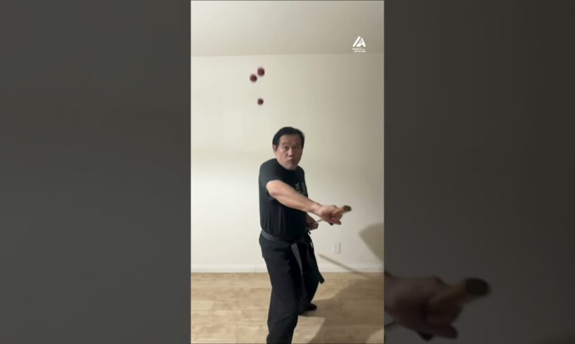 Katana Master slices through grapes mid air!