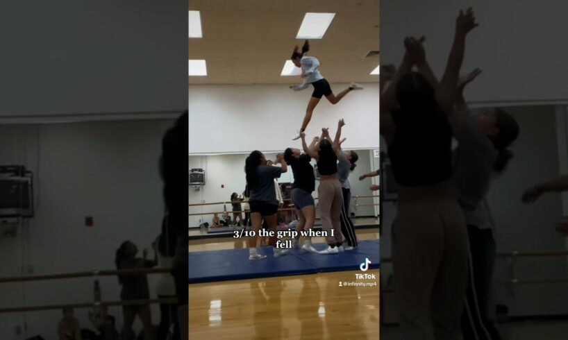 Rating how PAINFUL my Cheerleading Fails are!? #cheer #highschoolcheer #stunts #fails #flyers