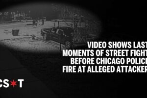 Video shows last moments of street fight before Chicago police fire at alleged attacker