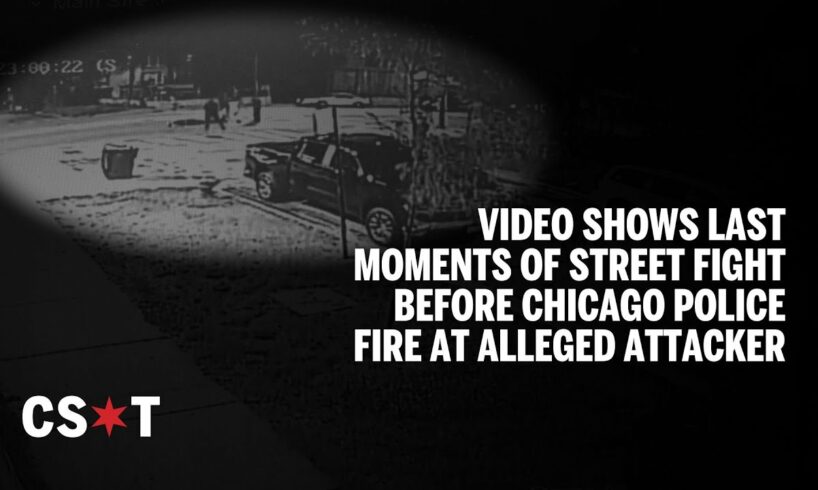 Video shows last moments of street fight before Chicago police fire at alleged attacker