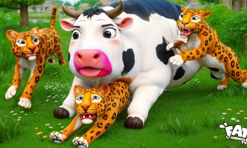 Chubby Cow's Crazy Adventures: Saving  Animal Friends from Tiger Attack | Animal Rescue Videos