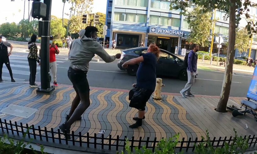 Crazy Santa Monica Street Fight