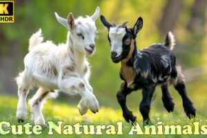 Cute Baby Animals Playing - The Cutest Moments Captured on Camera with Nature Music (4K HDR)