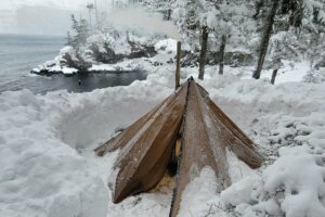 Hot Tent Camping in CRAZY Blizzard (Rescuing Trapped Drivers & Almost Getting Trapped My Self)