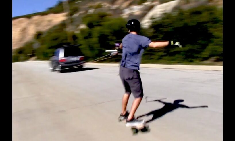 Longboards (Long Board) Skateboards Extreme Sports Video - 1st Time Uphill !!!