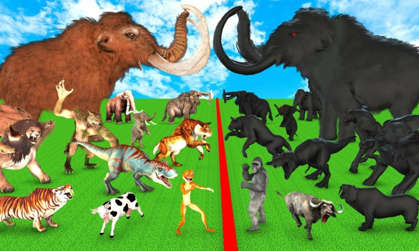 Prehistoric Mammals VS Shadow Itself Mammals Size Animal Epic Battle Animal Revolt Battle Simulator