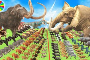 Prehistoric Mammals vs ARBS Prehistoric Animals vs ARK Dinosaur vs Woolly Mammoth Animal Epic Battle