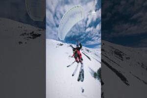 Skiing and paragliding simultaneously like a boss!