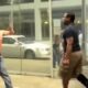 Street fights black man against a Chinese