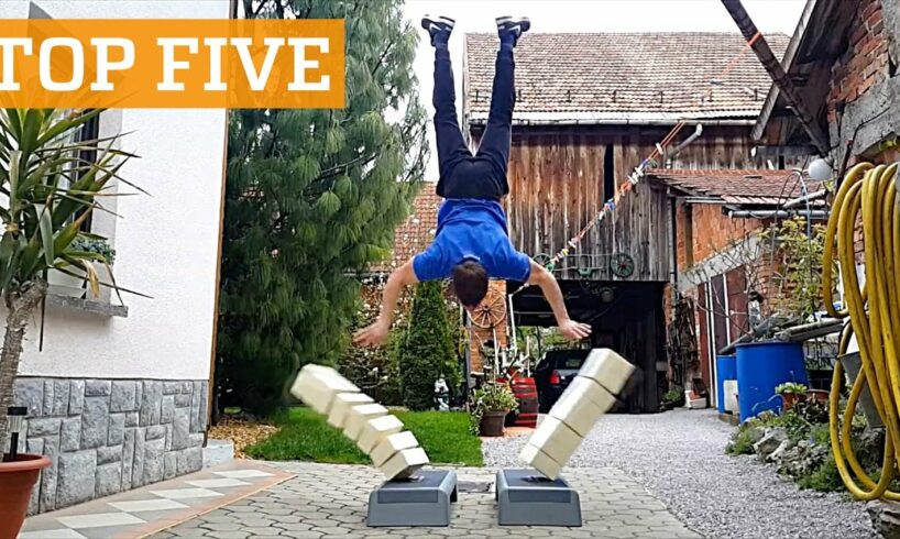 TOP FIVE: Stuntman Training, Breakdancing & Tennis Freestyle | PEOPLE ARE AWESOME 2016