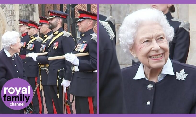 The Queen Giggles with Canadian Officers 🤭 ❤️