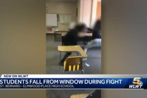 Video shows students falling out of window during fight at school in St. Bernard