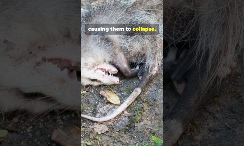 Why Opossums Play Dead! #shorts #animals #opossum