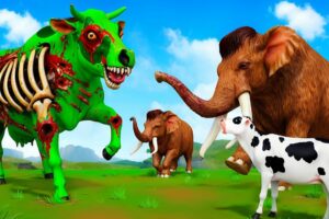 Zombie Cow vs Mammoth: Intense Fight - Animal Kingdom Epic Revolt Battles