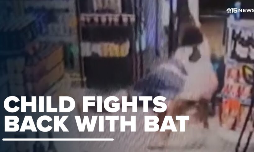 8 year old girl fights off armed robber at liquor store using baseball bat