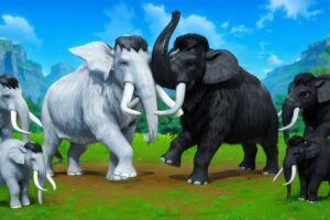 Battle of the Titans: Black Mammoths vs White Mammoths | Animal Revolt Battles