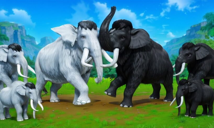 Battle of the Titans: Black Mammoths vs White Mammoths | Animal Revolt Battles