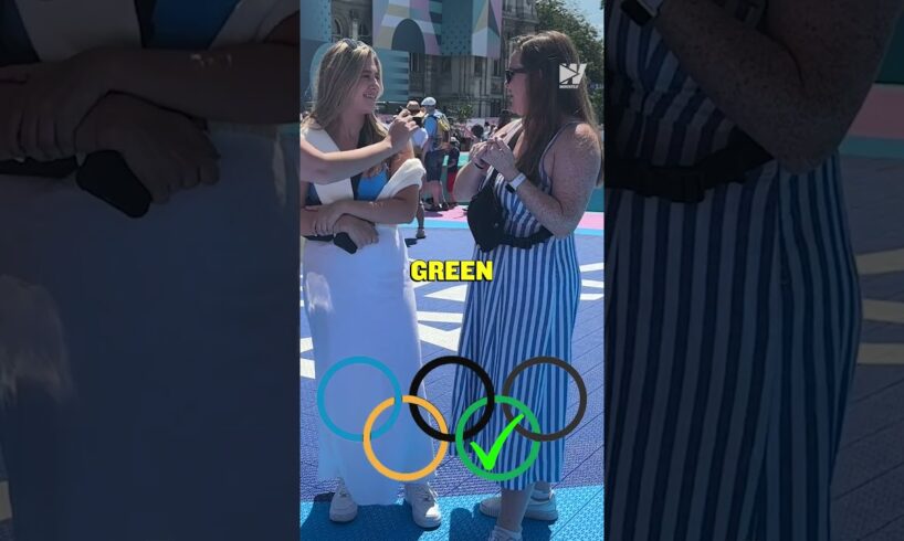 Can you guess the color of the Olympic rings from left to right