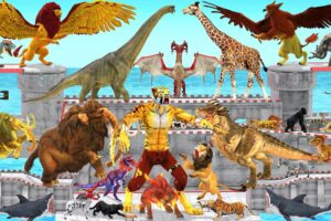 Death Run Who Will Win the Fight Saber Tooth Tiger Vs Wild Animals Dinosaurs Animal Revolt Battle