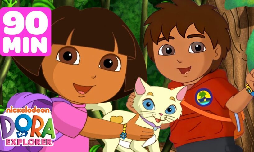 Dora the Explorer's Baby Animals Rescues & Adventures! #2 🐈 90 Minutes | Dora & Friends