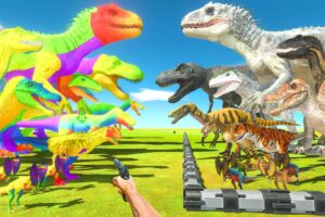 FPS Avatar Rescues Dinosaurs and Fights Rainbow Itself - Animal Revolt Battle Simulator