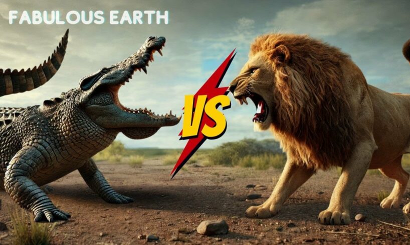 Fierce Battle: Crocodile vs. Lion | Top 5 Heart-Wrenching Moments | Animal Fights