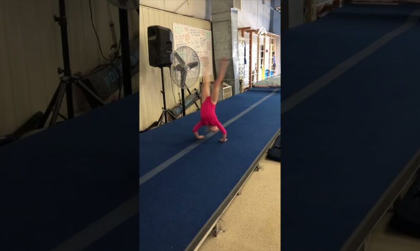 From toddler to tumbler, she's always flipping over obstacles. #gymnasticsworkout