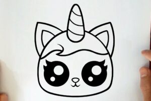 HOW TO DRAW A CUTE UNICORN KITTEN