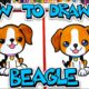 How To Draw A Cute Beagle Dog Cartoon