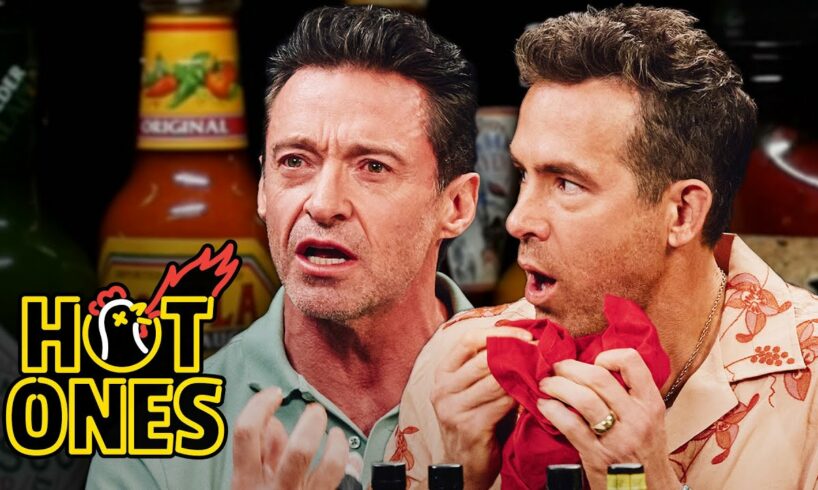 Ryan Reynolds and Hugh Jackman Go Claws Out While Eating Spicy Wings | Hot Ones