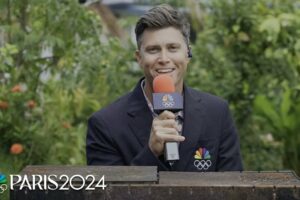 SNL's Colin Jost has jokes reporting live from Teahupo'o, Tahiti | Paris Olympics | NBC Sports