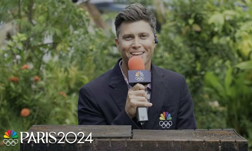 SNL's Colin Jost has jokes reporting live from Teahupo'o, Tahiti | Paris Olympics | NBC Sports