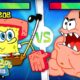 SpongeBob Fight Scenes with HEALTHBARS 💥 | 60+ Minute Compilation | @SpongeBobOfficial