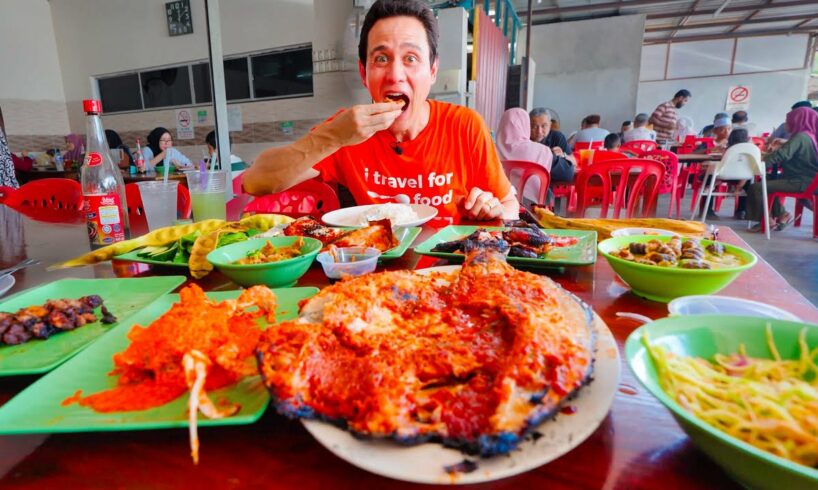 Street Food in Malaysia!! 🇲🇾 EXTREME FISH BBQ + Curry Noodles in Penang Mainland!!