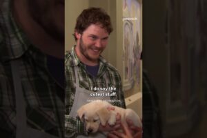 The cutest puppy takes a liking to Ron | Parks and Recreation