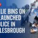 UK riots: Wheelie bins on fire launched at police in Middlesbrough