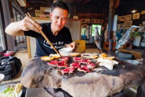 Unbelievable Japanese Food!! 🏔️ STONE BBQ in Mountains Japan!!