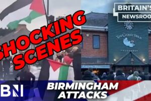 WATCH: Violent disorder in Birmingham sees pubgoer beaten in brutal attack by gang