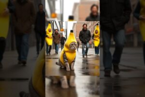 Banana cat ☹️, sad story 😭, #shorts #cat #cute #kitten #catlover #catvideos #aicat #sad