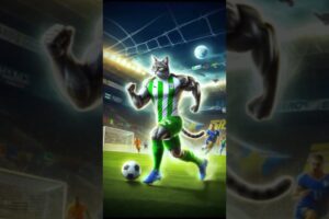 Cat Playing Soccer ⚽#shortvideo #animals #funny #vairalvideo #shorts